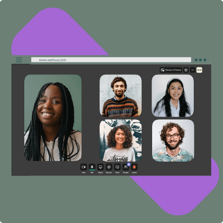 shows video share on a desktop for team facilitation